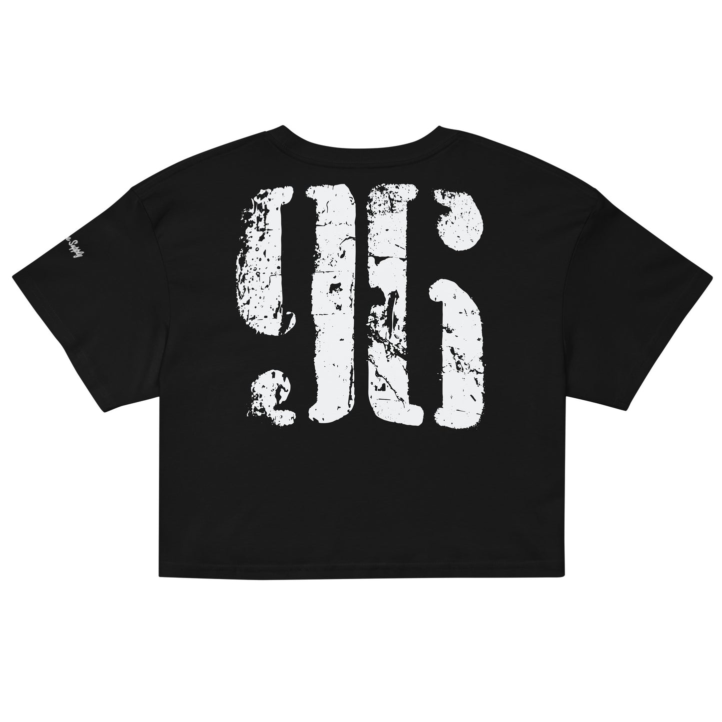 Legend Since God Since 96 Logo Embroidered Women’s Black Crop Top