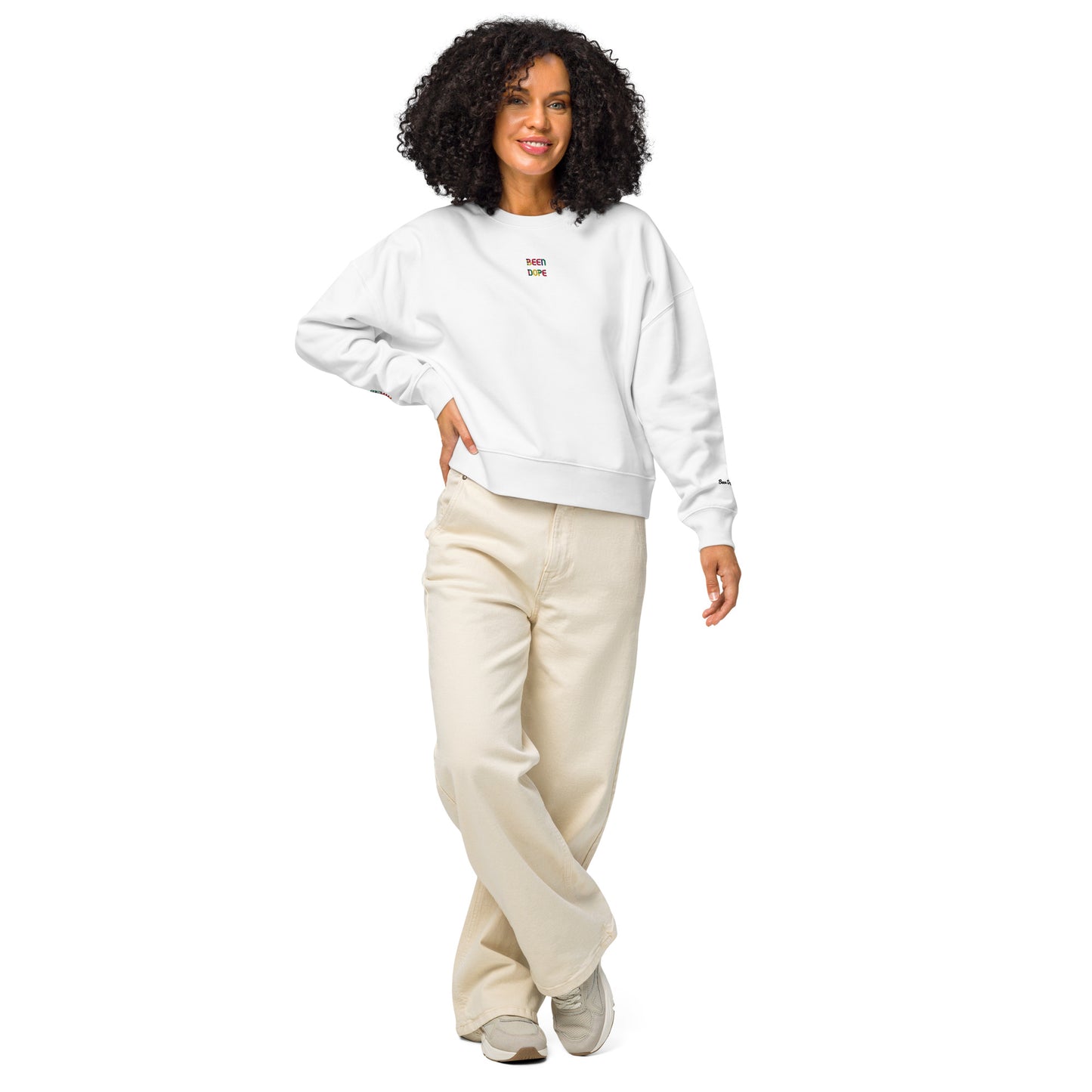 Been Dope Supply Embroidered Women’s Organic Crew Sweatshirt
