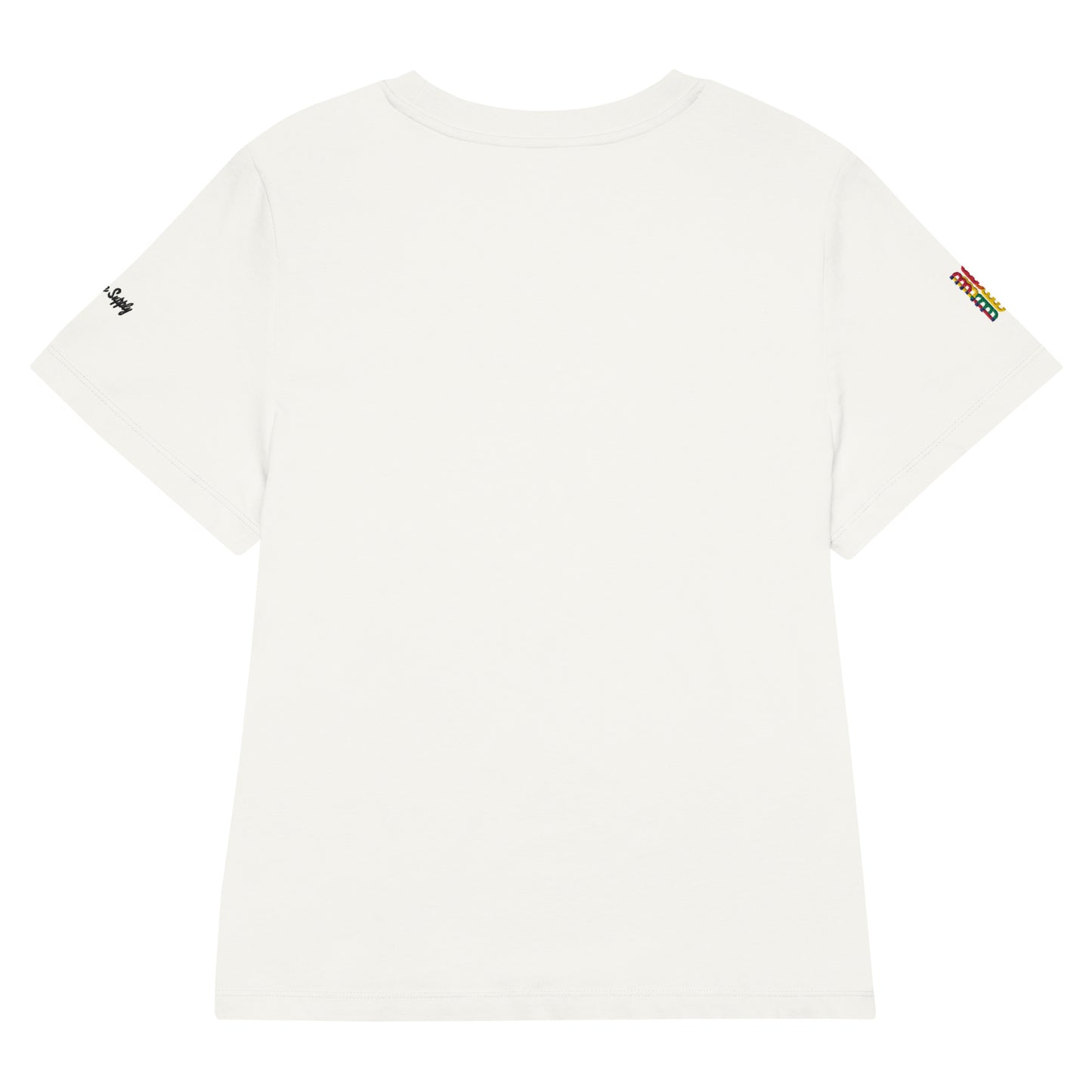 Been Dope Supply Logo Embroidered Women’s Off White Organic Ribbed Neck T-shirt