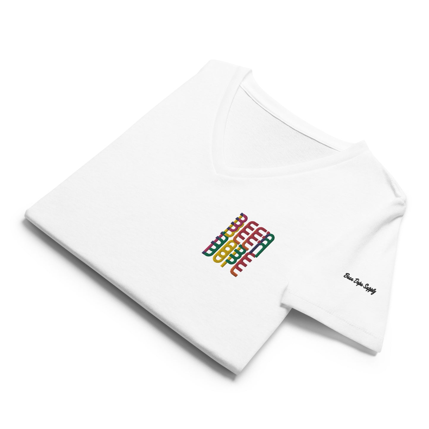 Women’s Relaxed V-neck T-shirt|Logo Embroidered|Been Dope Supply