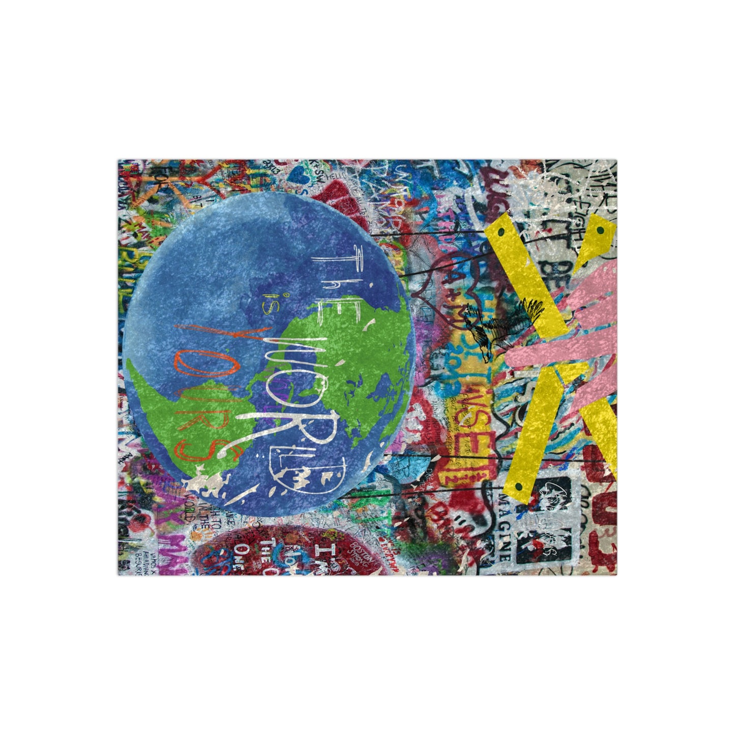 The World Is Yours Crushed Velvet Blanket 50in x 60in|Been Dope Supply