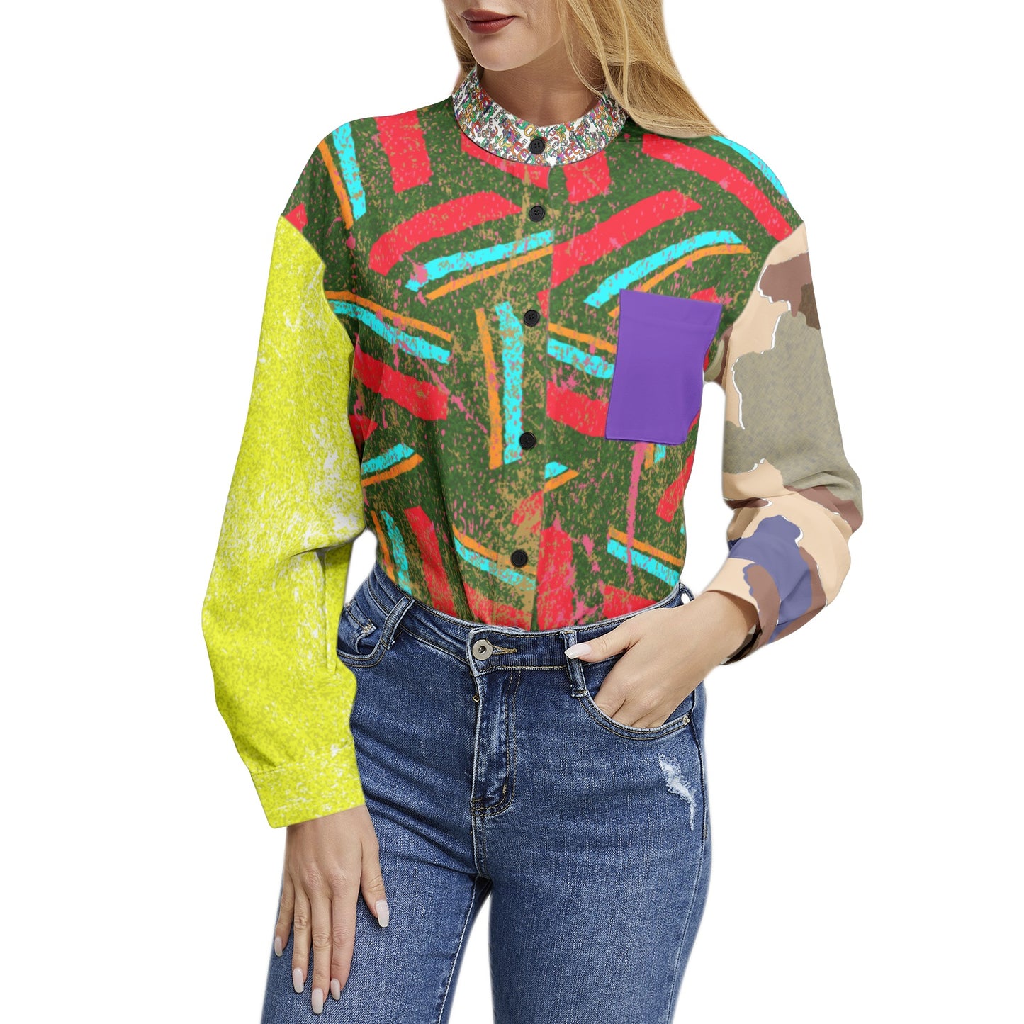 One Way 2 Texas Women’s Long Sleeve Button Up|Casual Shirt Top