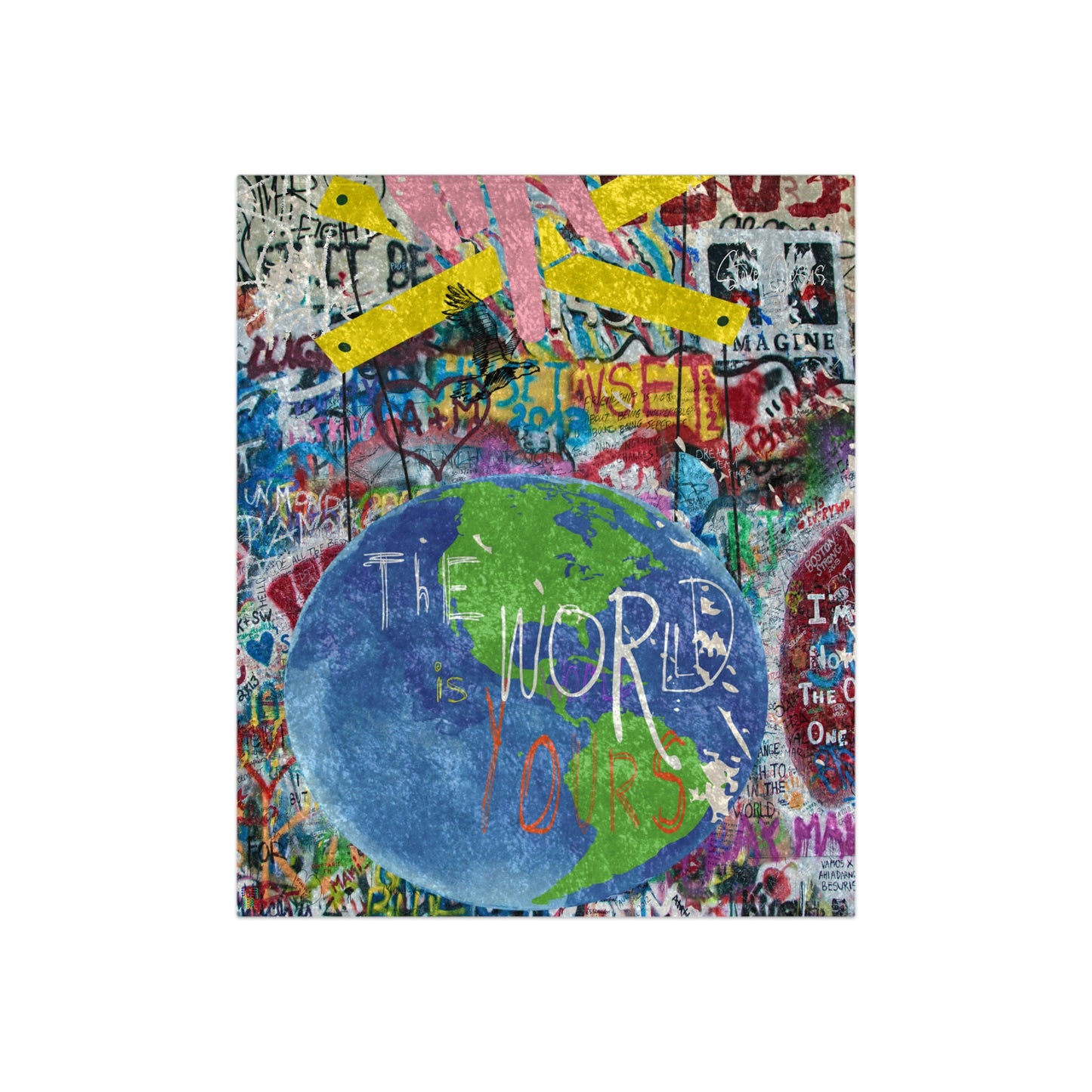 The World Is Yours Crushed Velvet Blanket 50in x 60in - Been Dope Supply