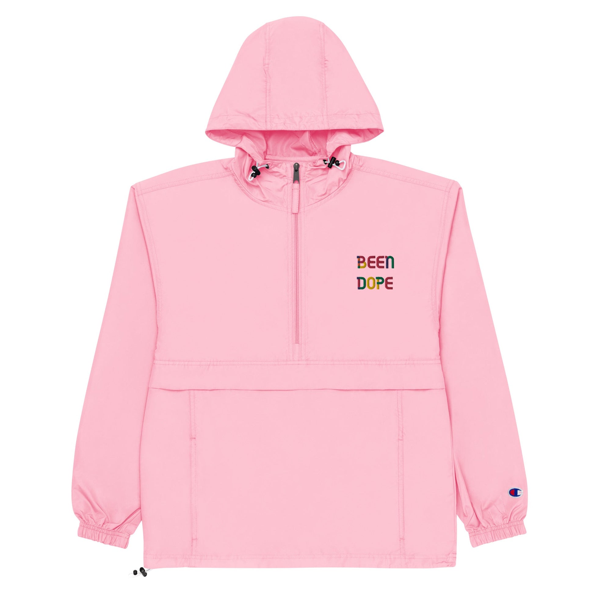 Pink Candy Quarter Zip Hoodie Windbreaker Pullover Jacket - Been Dope Supply