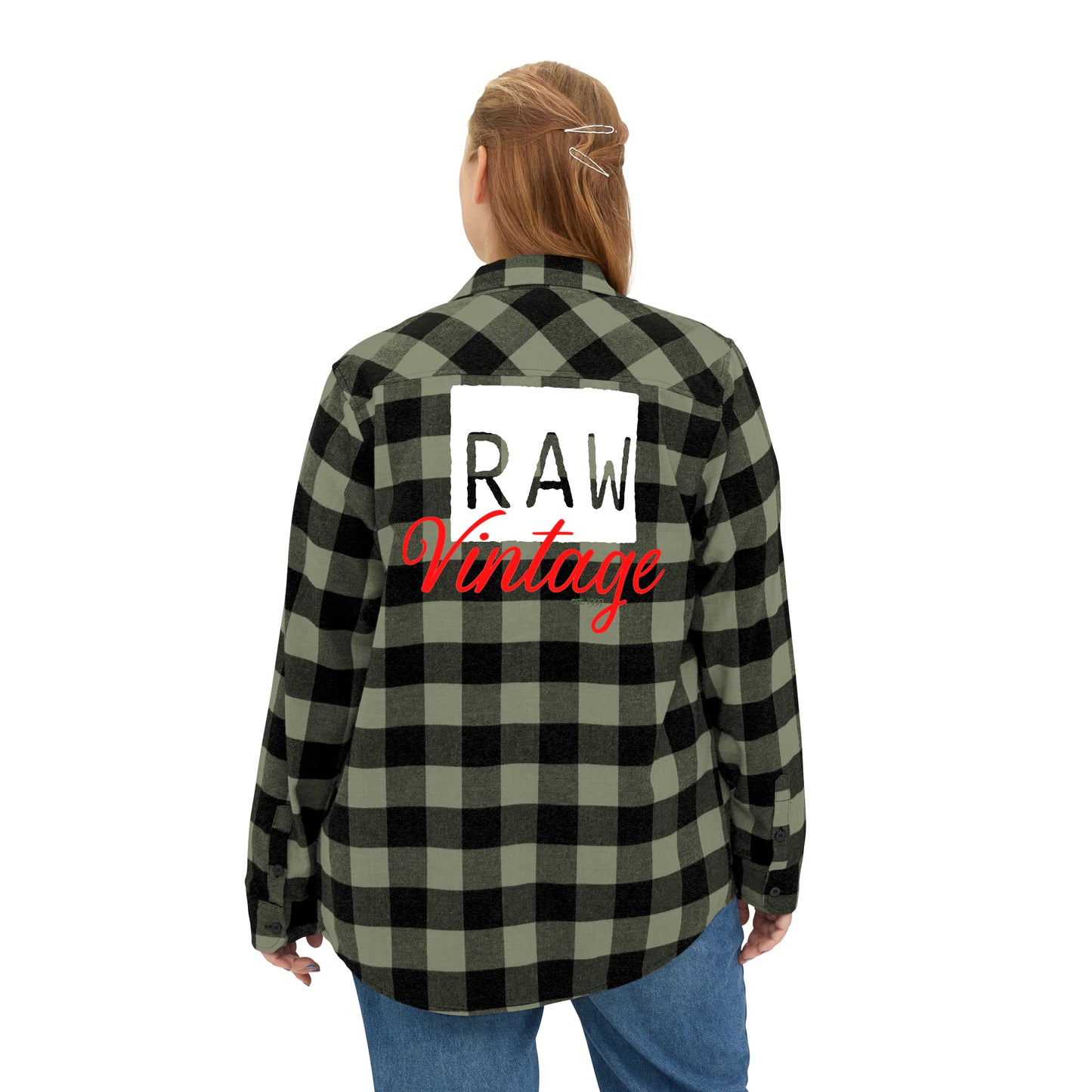 Raw Vintage Olive Flannel Shirt w/Chest Pockets|Been Dope Supply