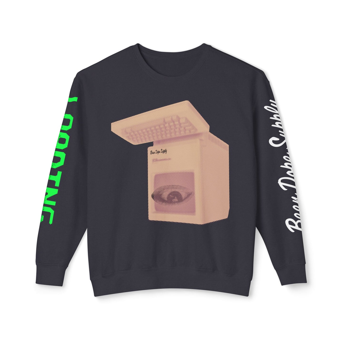 Dialing Up Been Dope Supply Guys Unisex Lightweight Crewneck Sweatshirt|Black