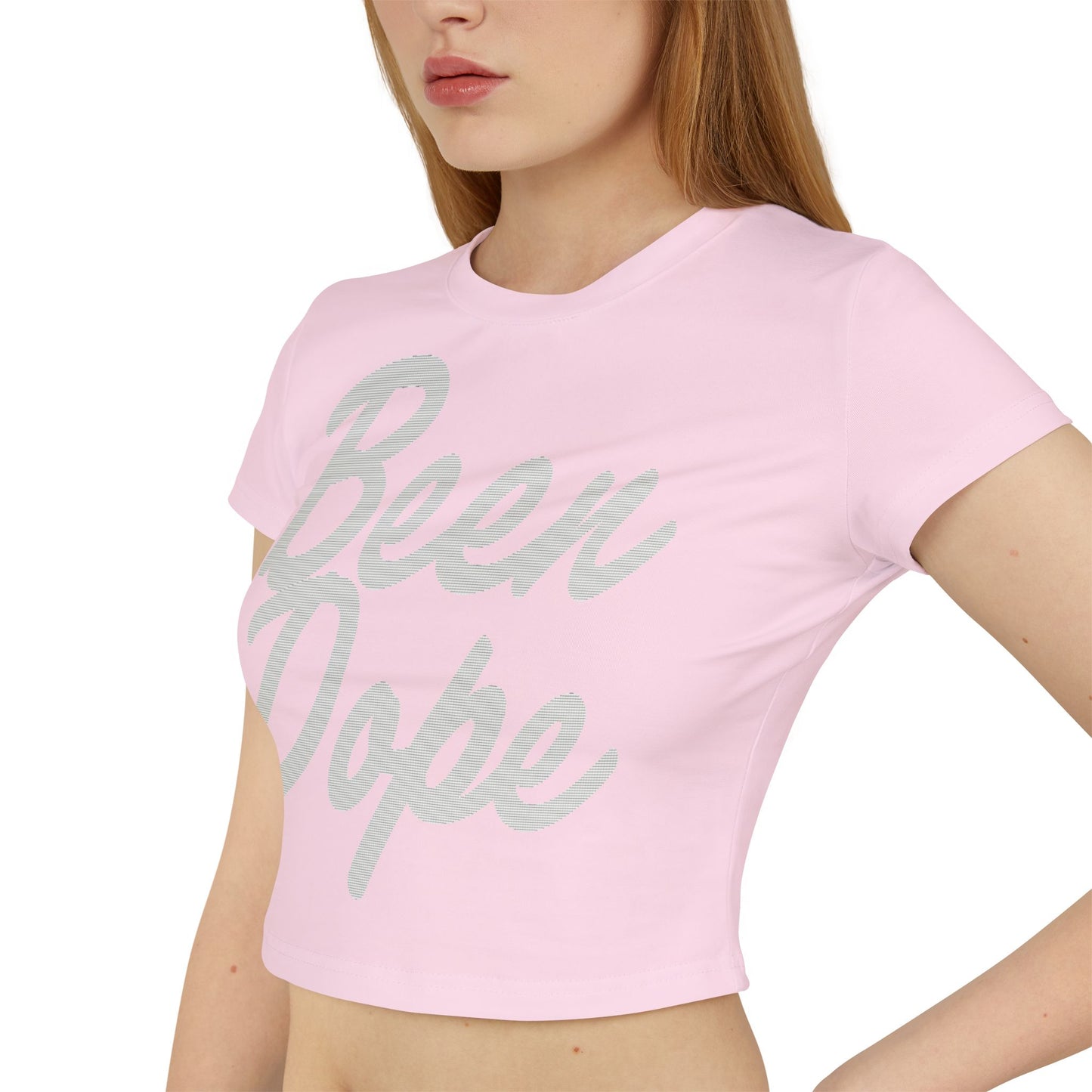 Too Many Lines Of Dope Women's Slim Baby T-shirt|Mid-Length Cut Pink Top|Been Dope Supply