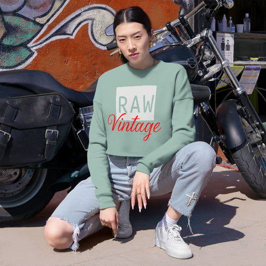 Raw Vintage Dusty Blues Women's Cropped Sweatshirt|Been Dope Supply