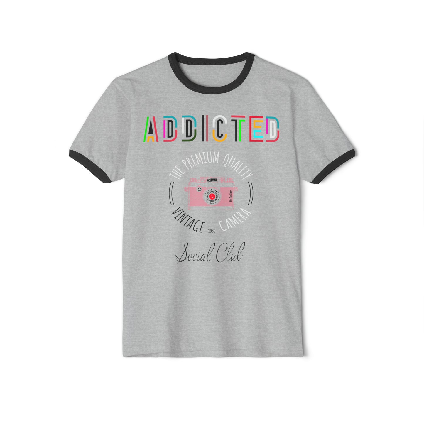 Addicted Social Club | Women's Cotton Ringer T-Shirt | Classic Fit