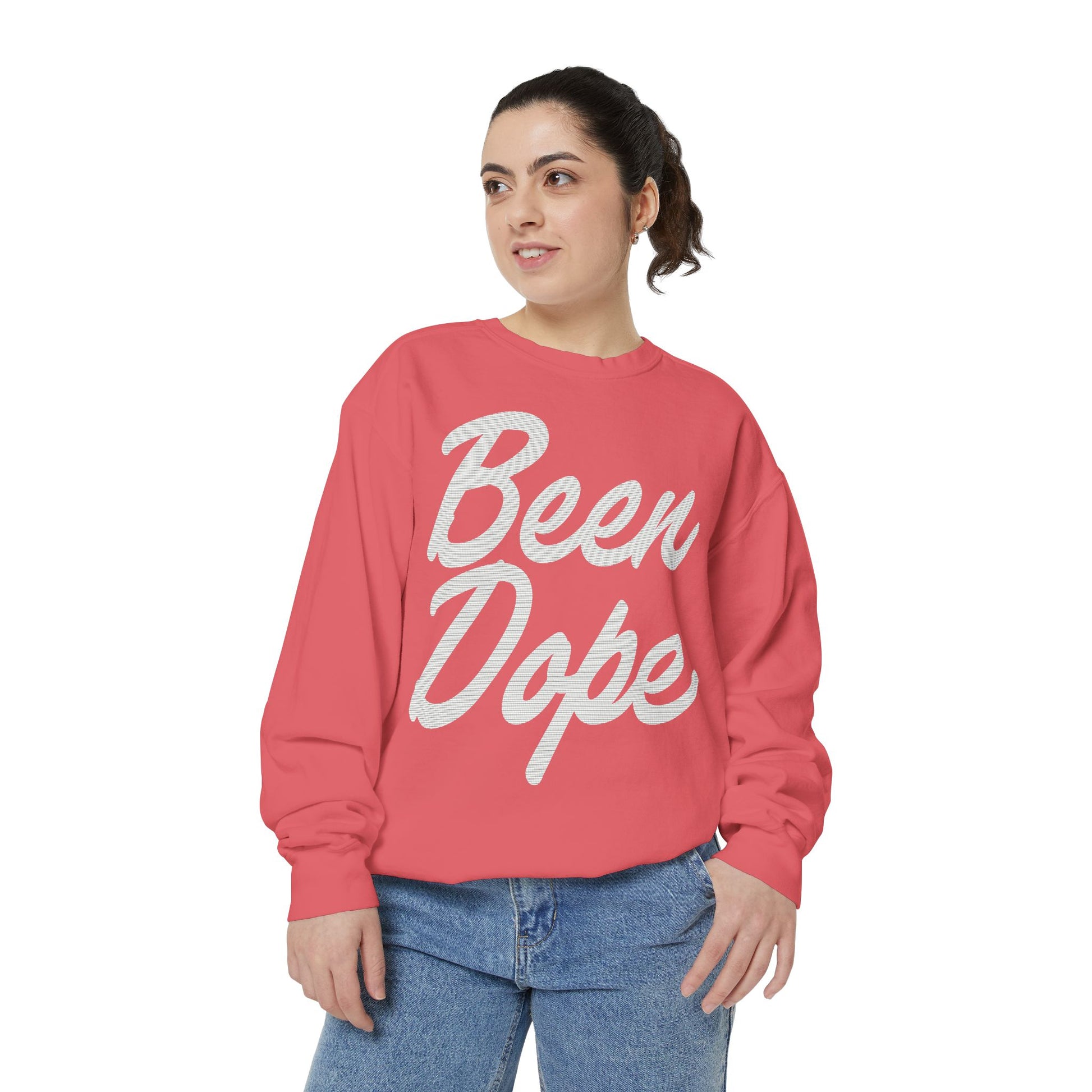 Been Dope Supply Unisex Watermelon Garment-Dyed Sweatshirt