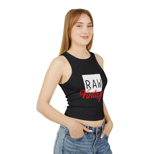 Women's Raw Vintage Micro Rib Racer Tank Top