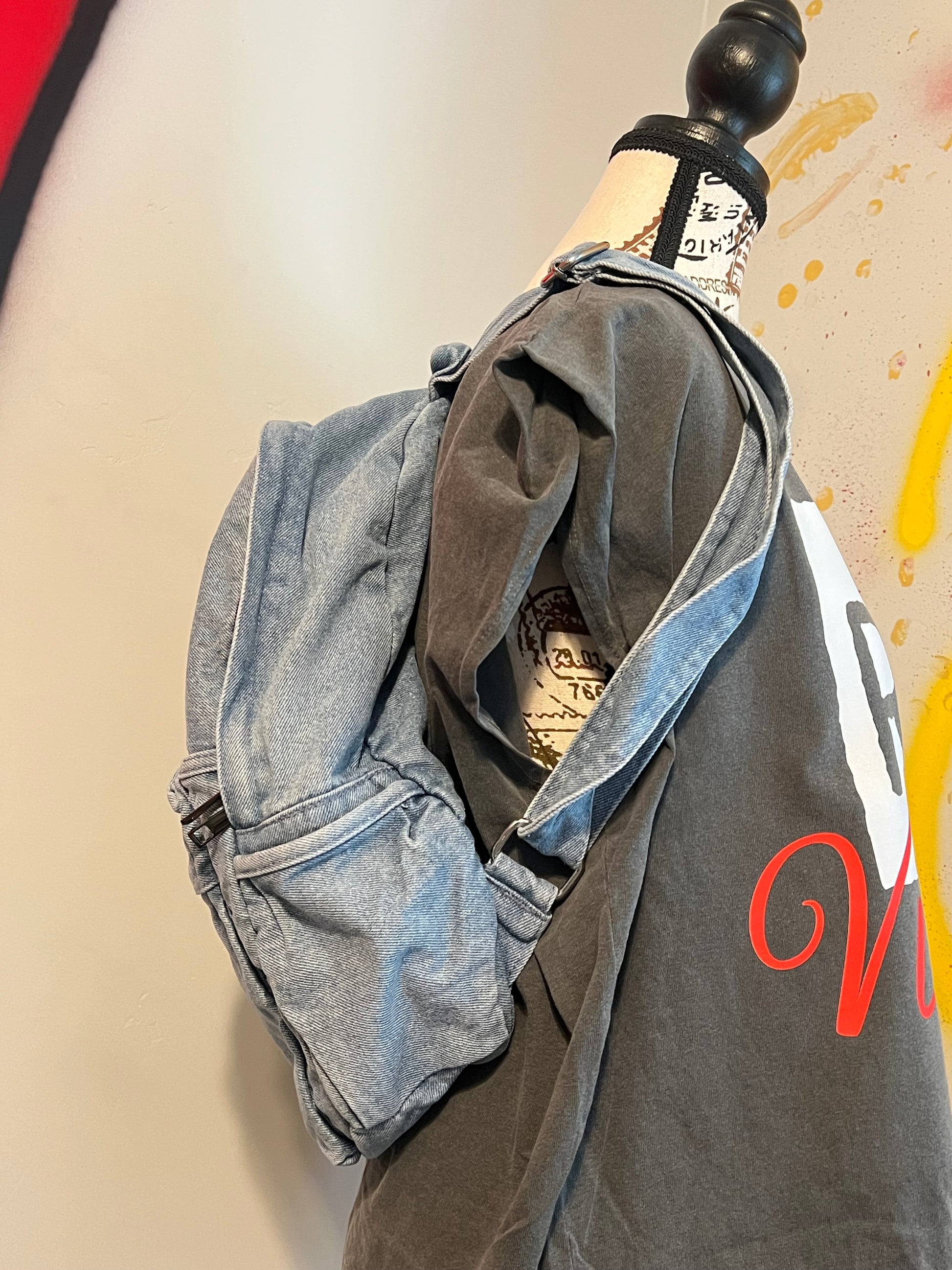Been Dope Supply Logo Embroidered Women’s Denim Bookbag 