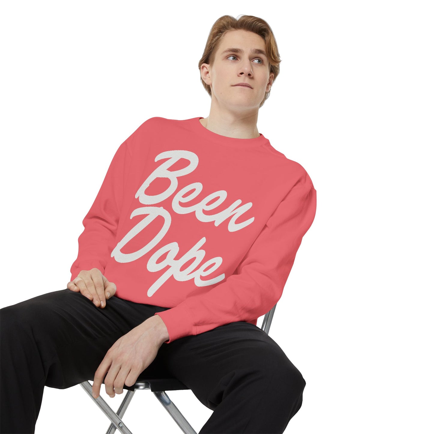 Been Dope Supply Unisex Watermelon Garment-Dyed Sweatshirt