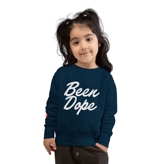 Been Dope Supply Clothing Navy Toddler Graphic Sweatshirt 2T-7T
