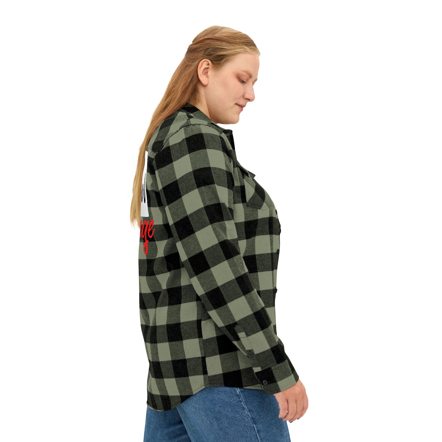 Raw Vintage Olive Flannel Shirt w/Chest Pockets|Been Dope Supply