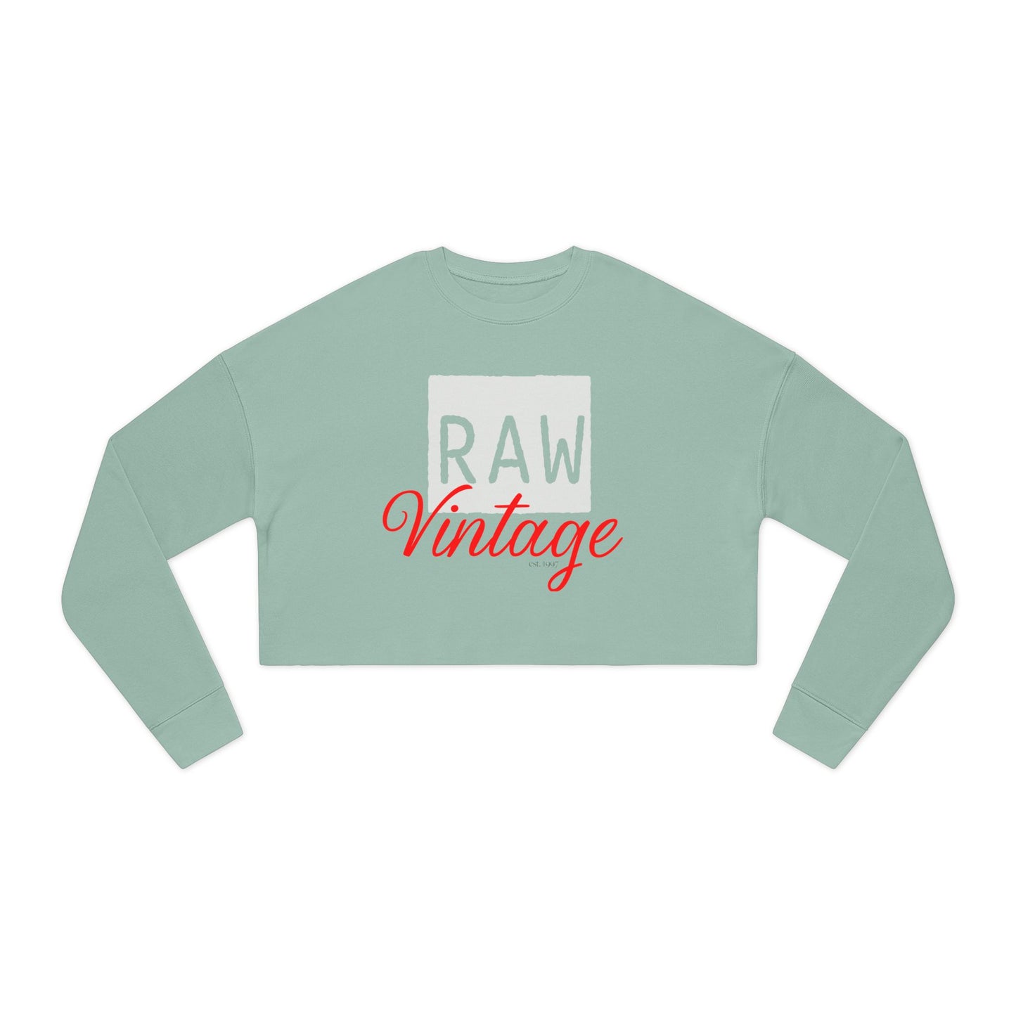 Raw Vintage Dusty Blues Women's Cropped Sweatshirt|Been Dope Supply