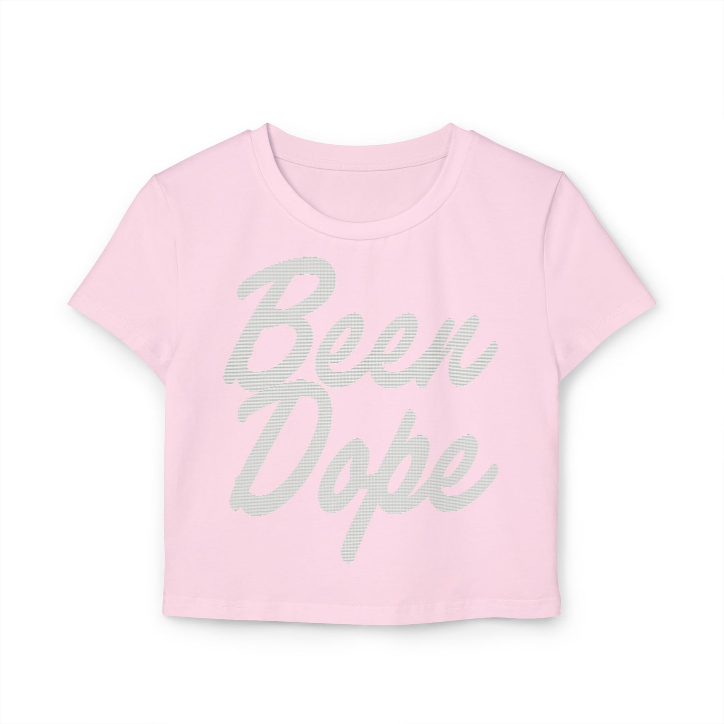 Too Many Lines Of Dope Women's Slim Baby T-shirt|Mid-Length Cut Pink Top|Been Dope Supply