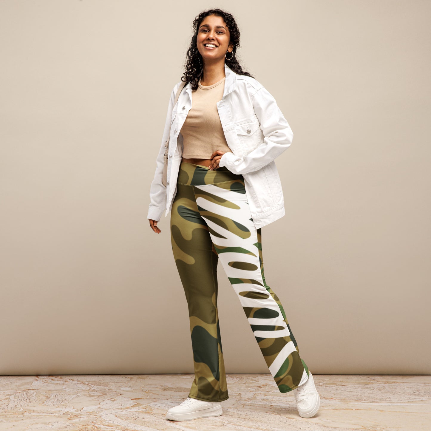 Camouflage and Flares Women’s High Waisted Flair Leggings Been Dope Supply