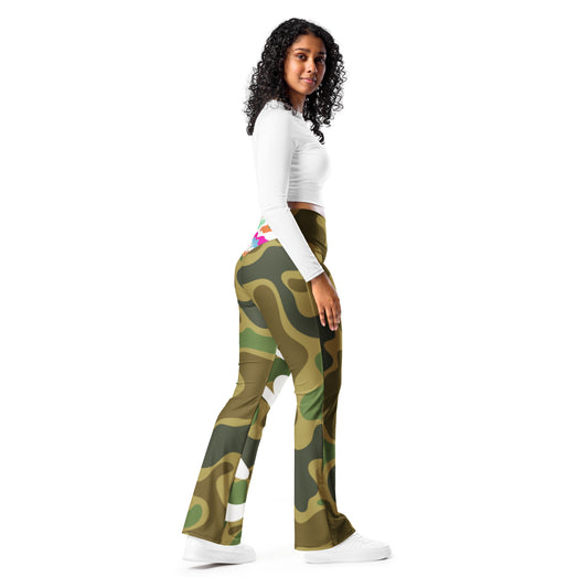 Camouflage and Flares Women’s High Waisted Flair Leggings Been Dope Supply