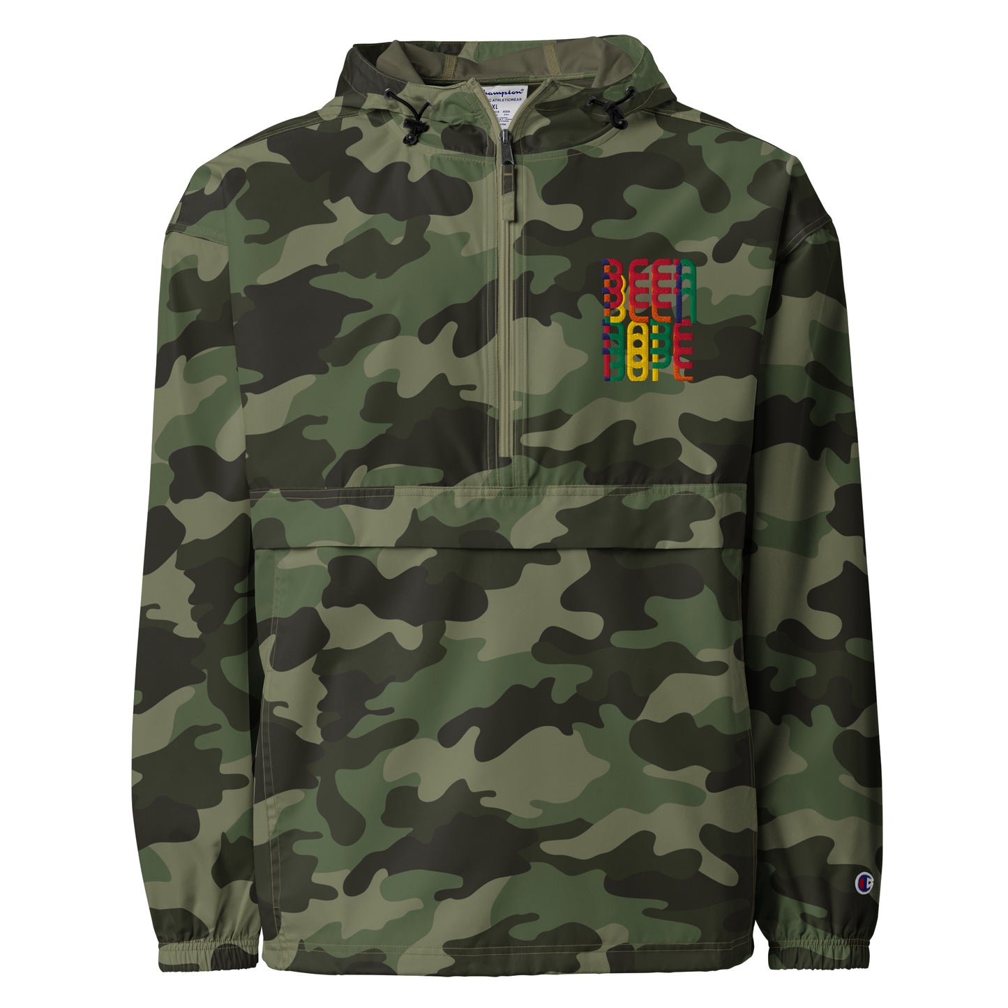 Been Dope Supply Quarter Zipper Camouflage Pullover Windbreaker