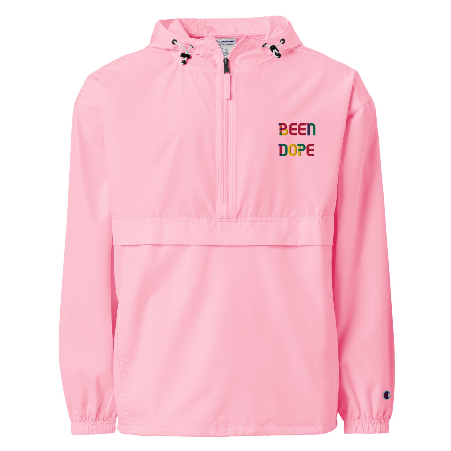 Been Dope Supply Pink Candy Quarter Zipper Windbreaker Pullover Jacket