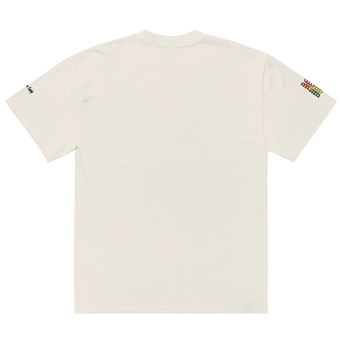 Pyramid Schemes Embroidered  Oversized Faded T-shirt|Bone