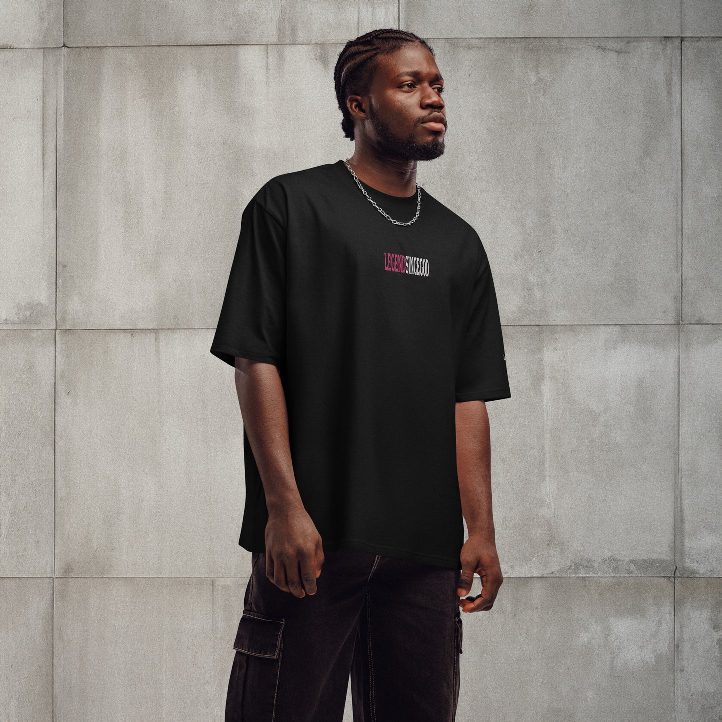 Legend Since God Oversized Heavyweight Baggy T-shirt| Embroidered