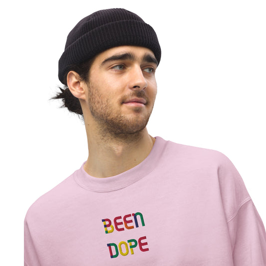 Pink Sweated Supply Logo Embroidered Sweatshirt|Pink|Been Dope Supply