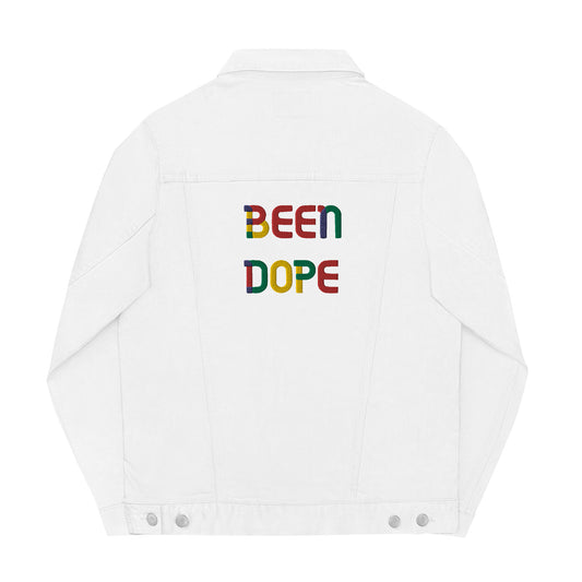 Been Dope Supply | White Denim Jacket | Embroidered