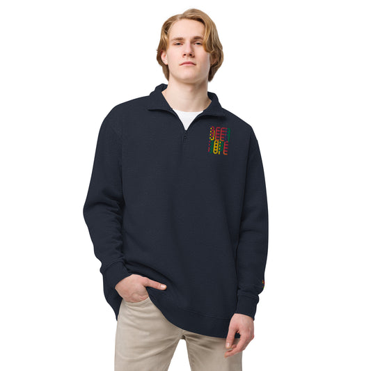 Been Dope Supply Logo Embroidered  Half-Zipper Pullover Fleece Navy