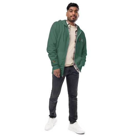 GoodLuck Los Angeles - Unisex Zip up Hoodie Jacket - Forest Green - Been Dope Supply