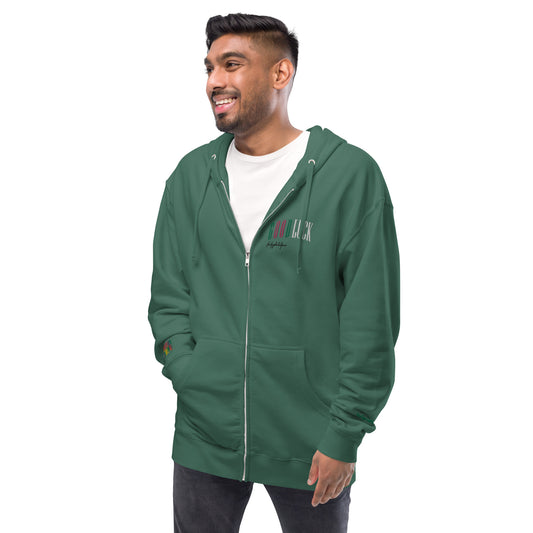 GoodLuck Los Angeles - Unisex Zip up Hoodie Jacket - Forest Green - Been Dope Supply