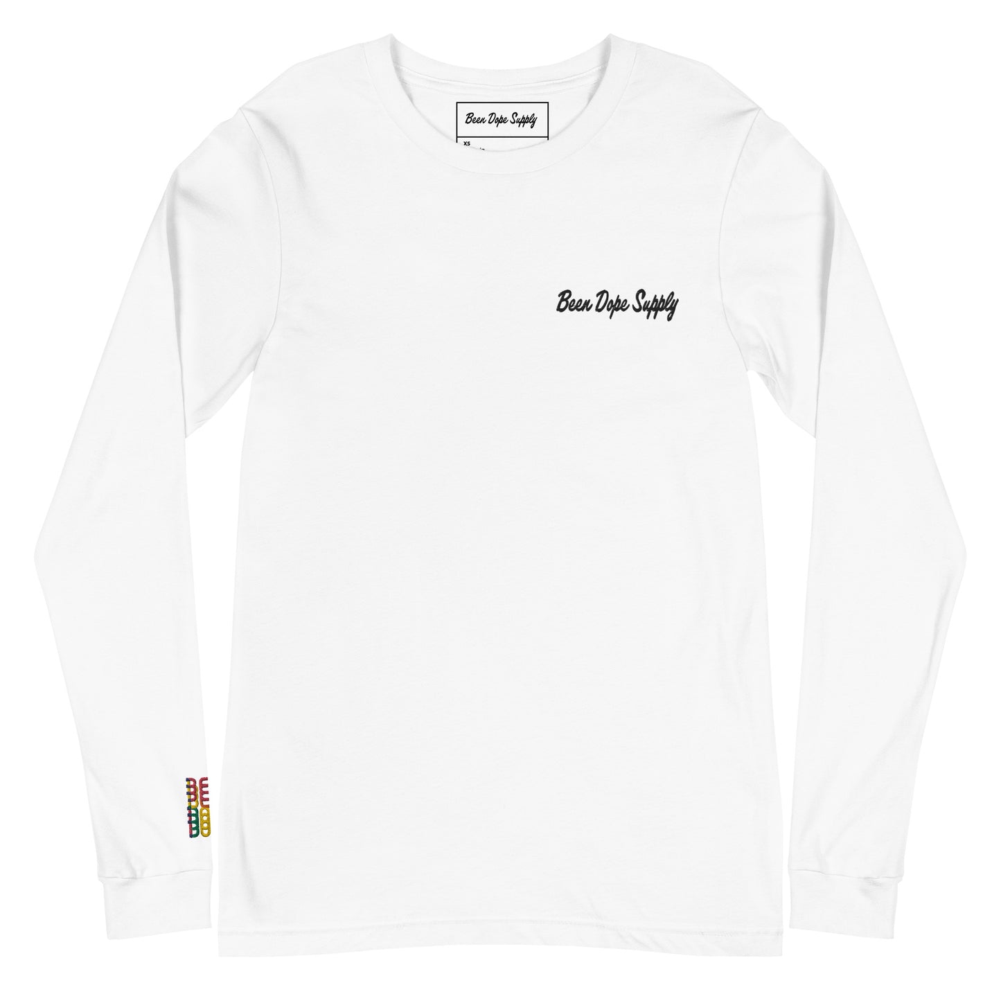 Been Dope Supply | White Long Sleeve Tee | Embroidered