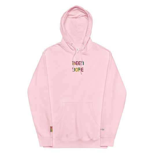 Been Dope Supply | Mid-weight Pink Hoodie | Embroidered