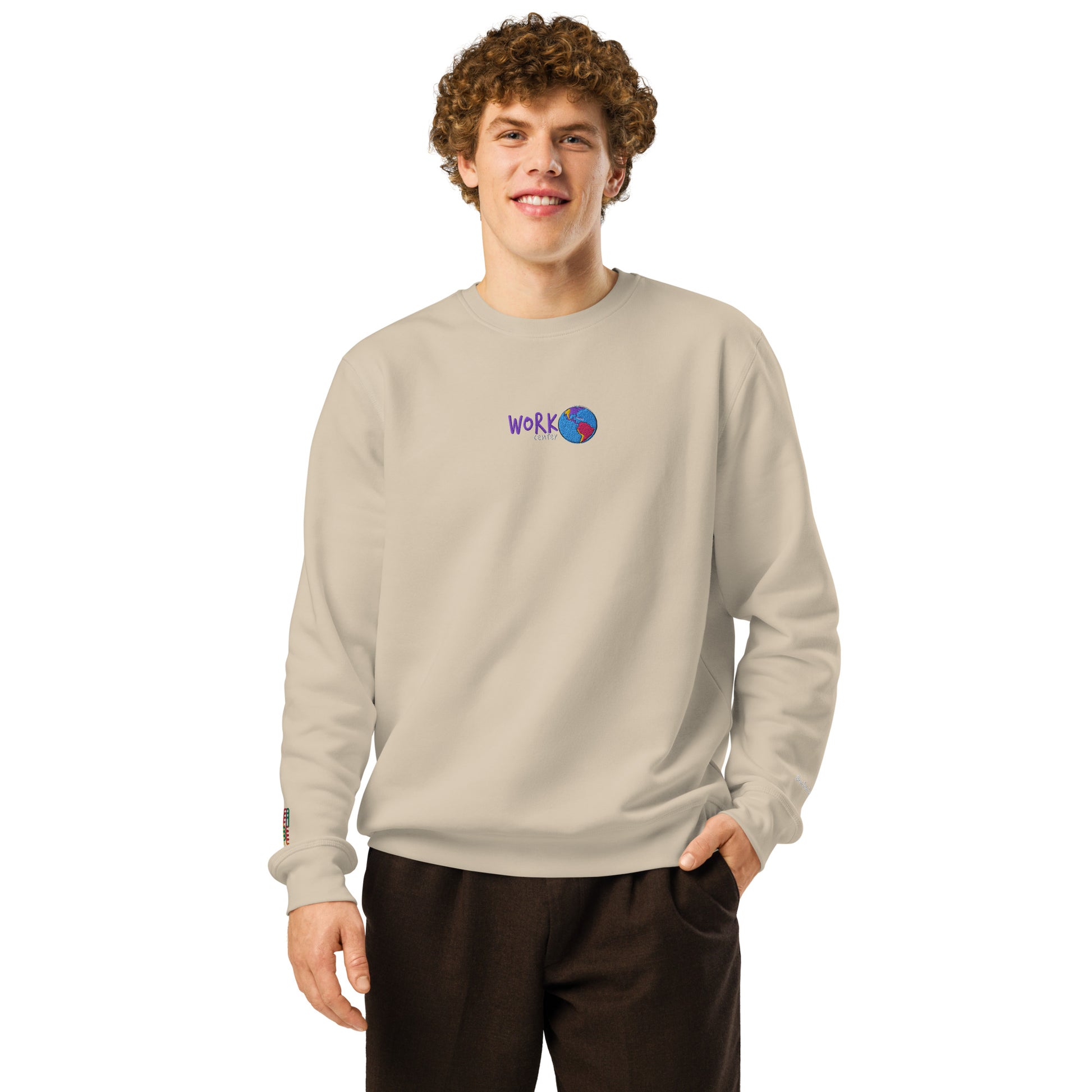 Work World Center Embroidered Mid-Weight Sweatshirt Been Dope Supply