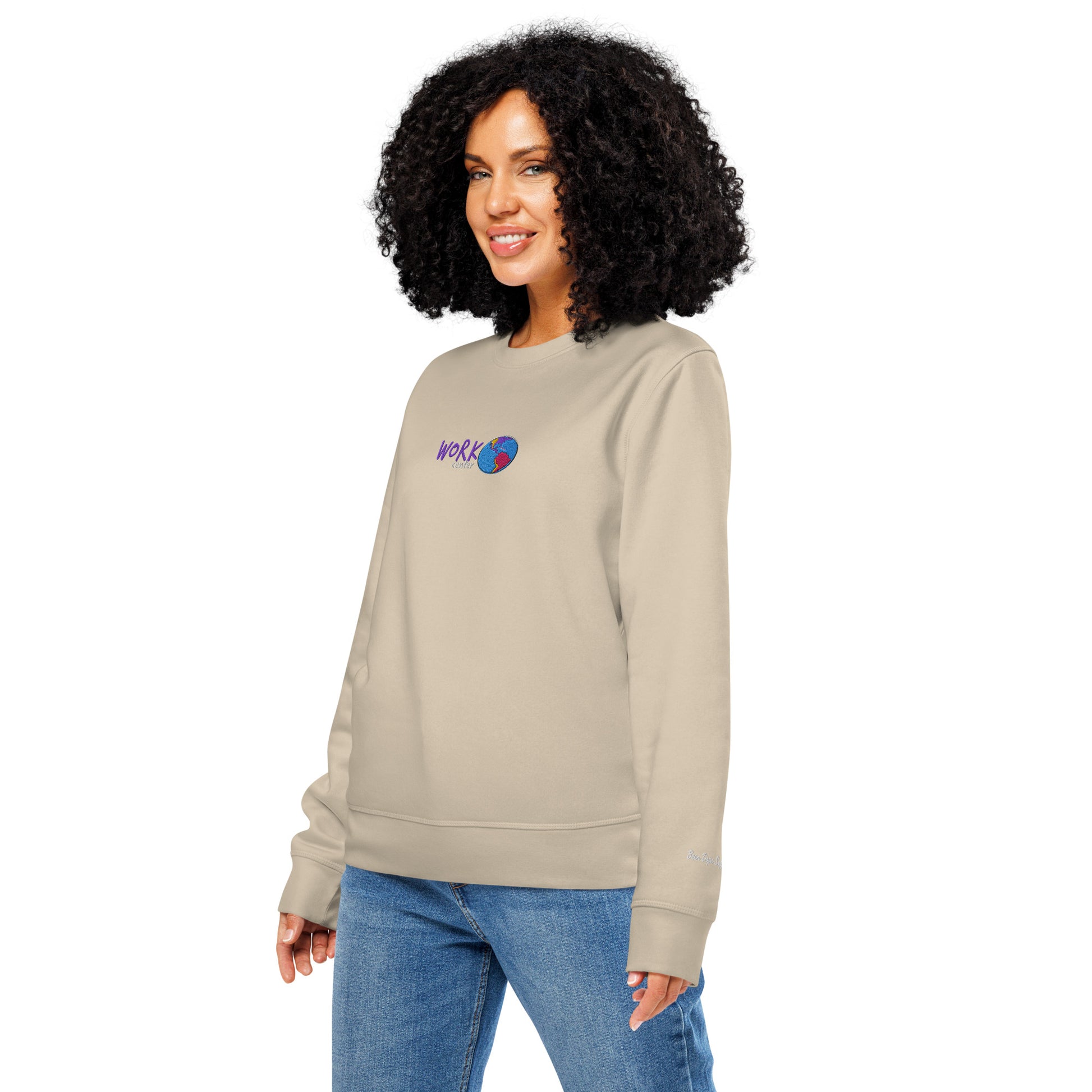 Work World Center Embroidered Mid-Weight Sweatshirt Been Dope Supply