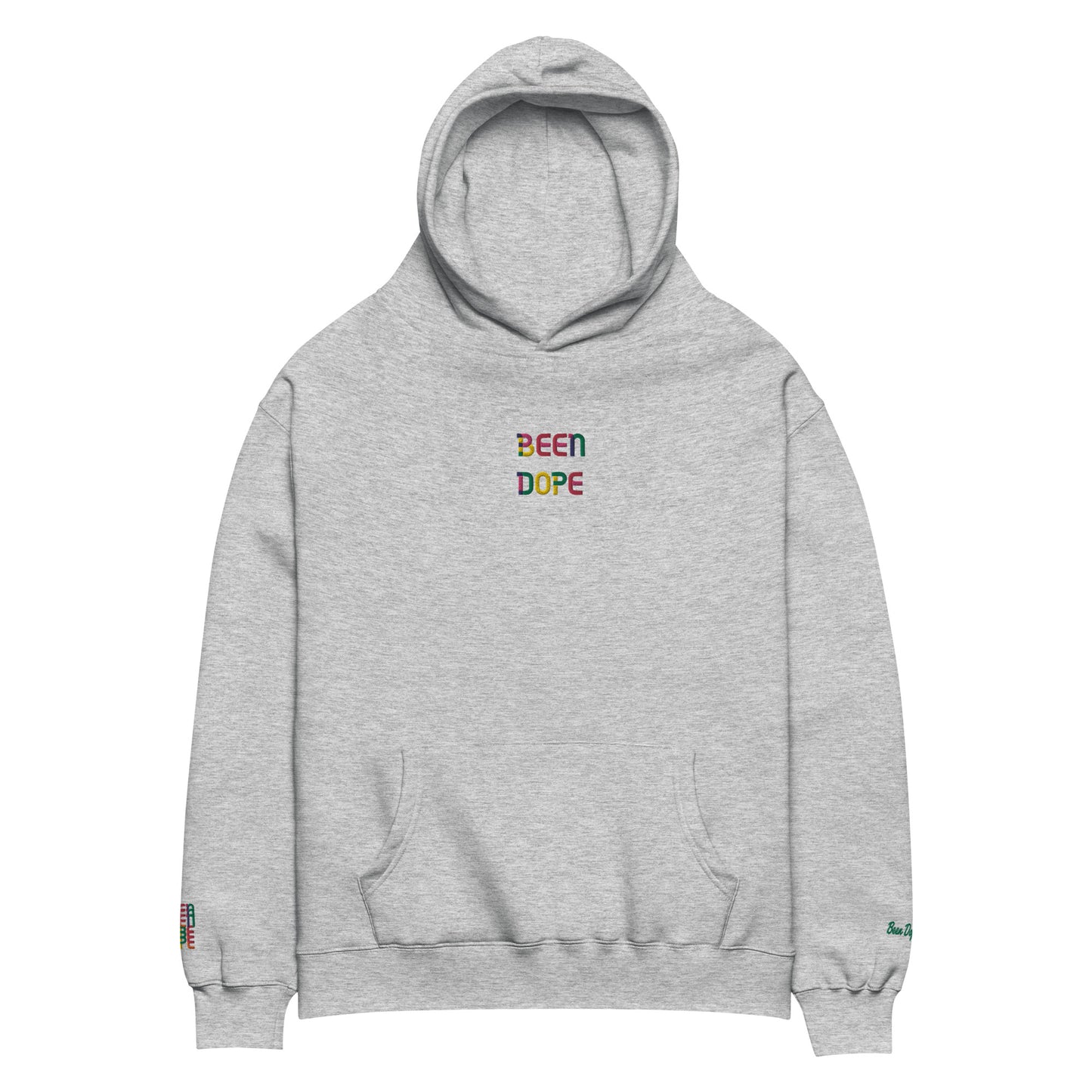 Been Dope Supply | Mens Oversized Hoodie | Embroidered | Grey