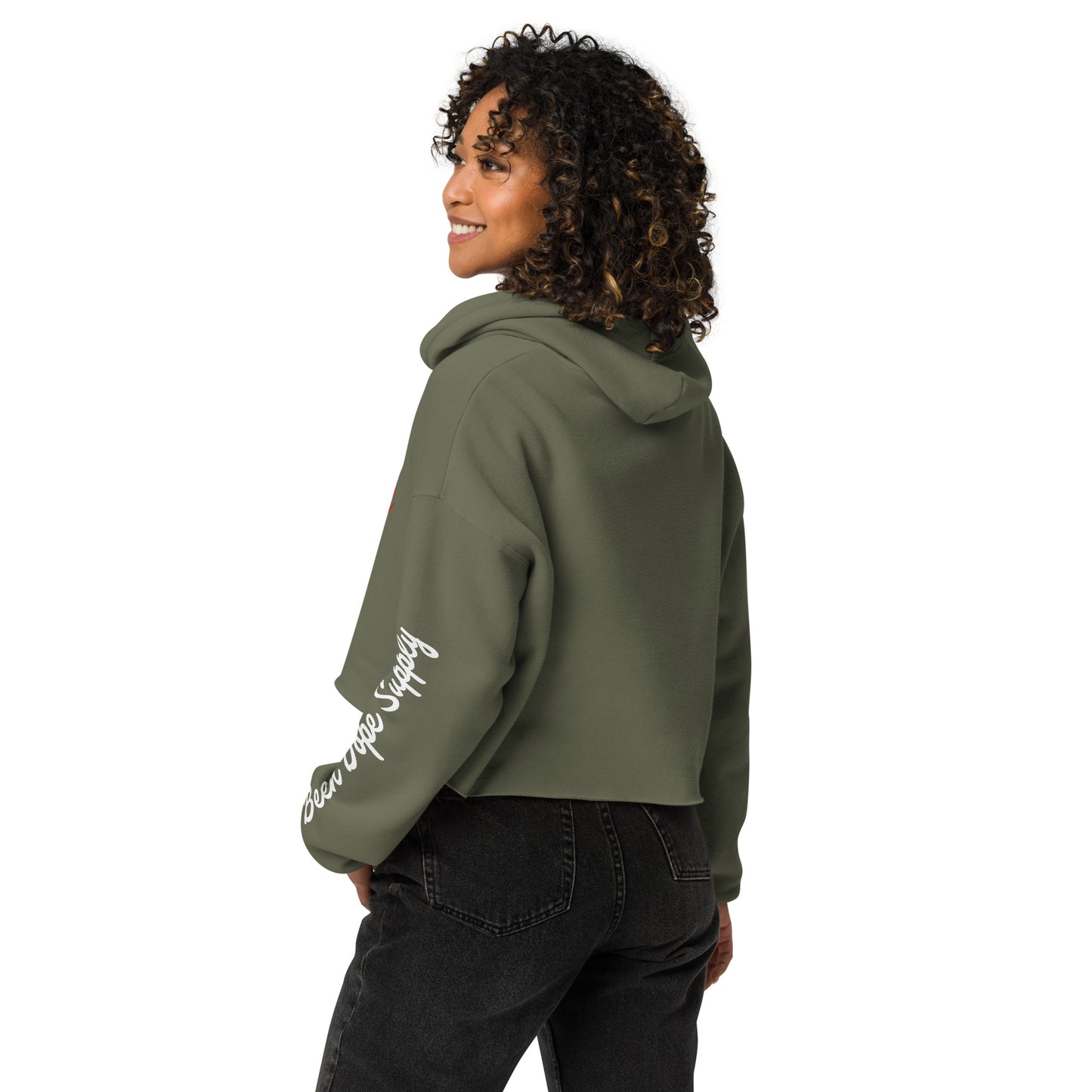 Raw Vintage | Drop Shoulder Raw Hem Women's Cropped Hoodie | Been Dope Supply