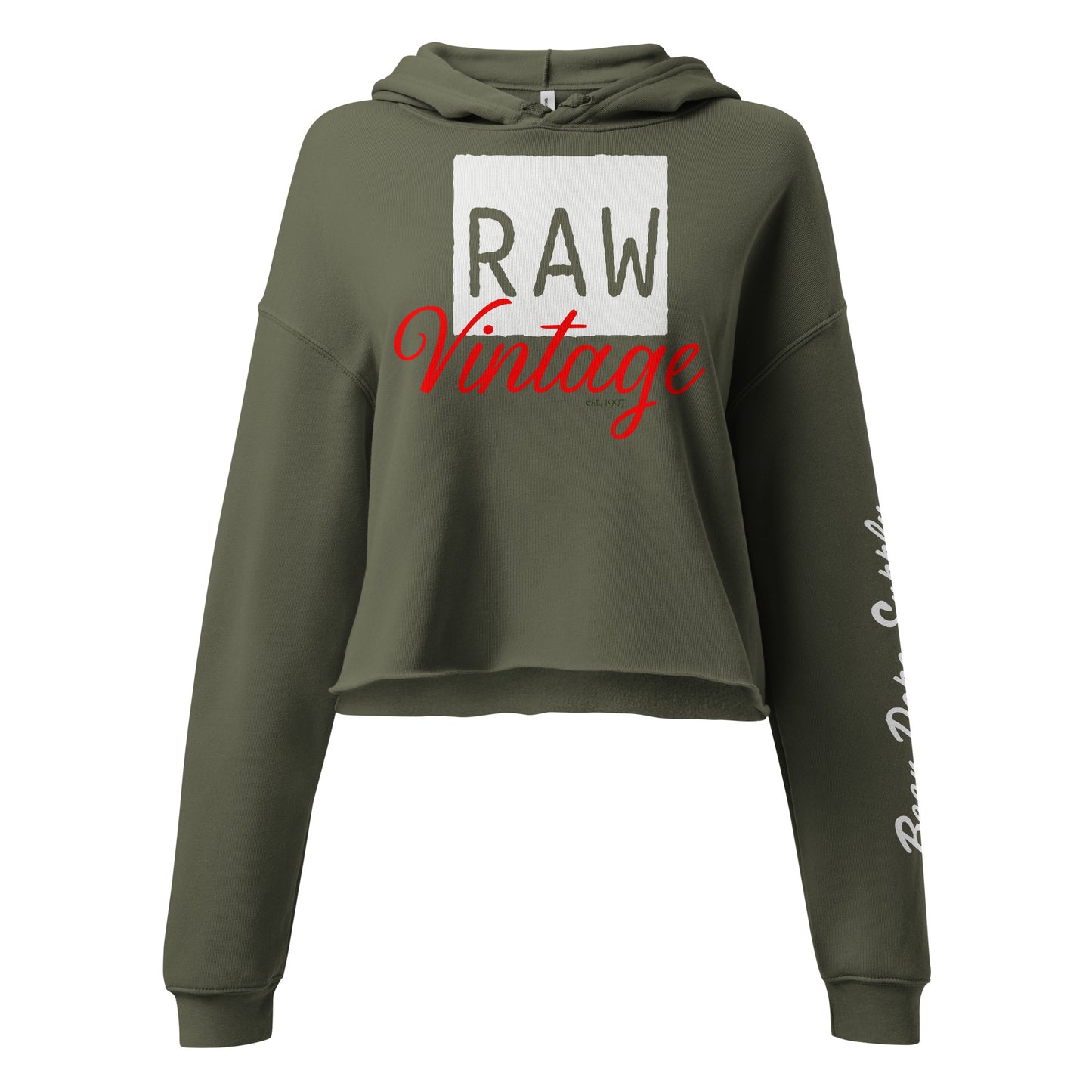 Raw Vintage | Drop Shoulder Raw Hem Women's Cropped Hoodie | Been Dope Supply