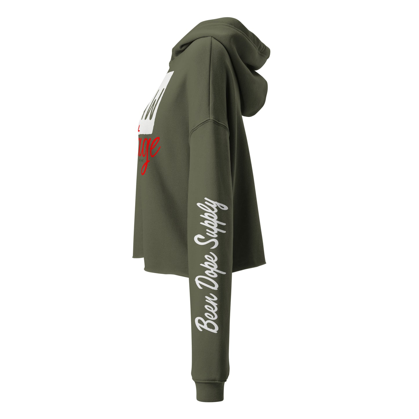 Raw Vintage | Drop Shoulder Raw Hem Women's Cropped Hoodie | Been Dope Supply