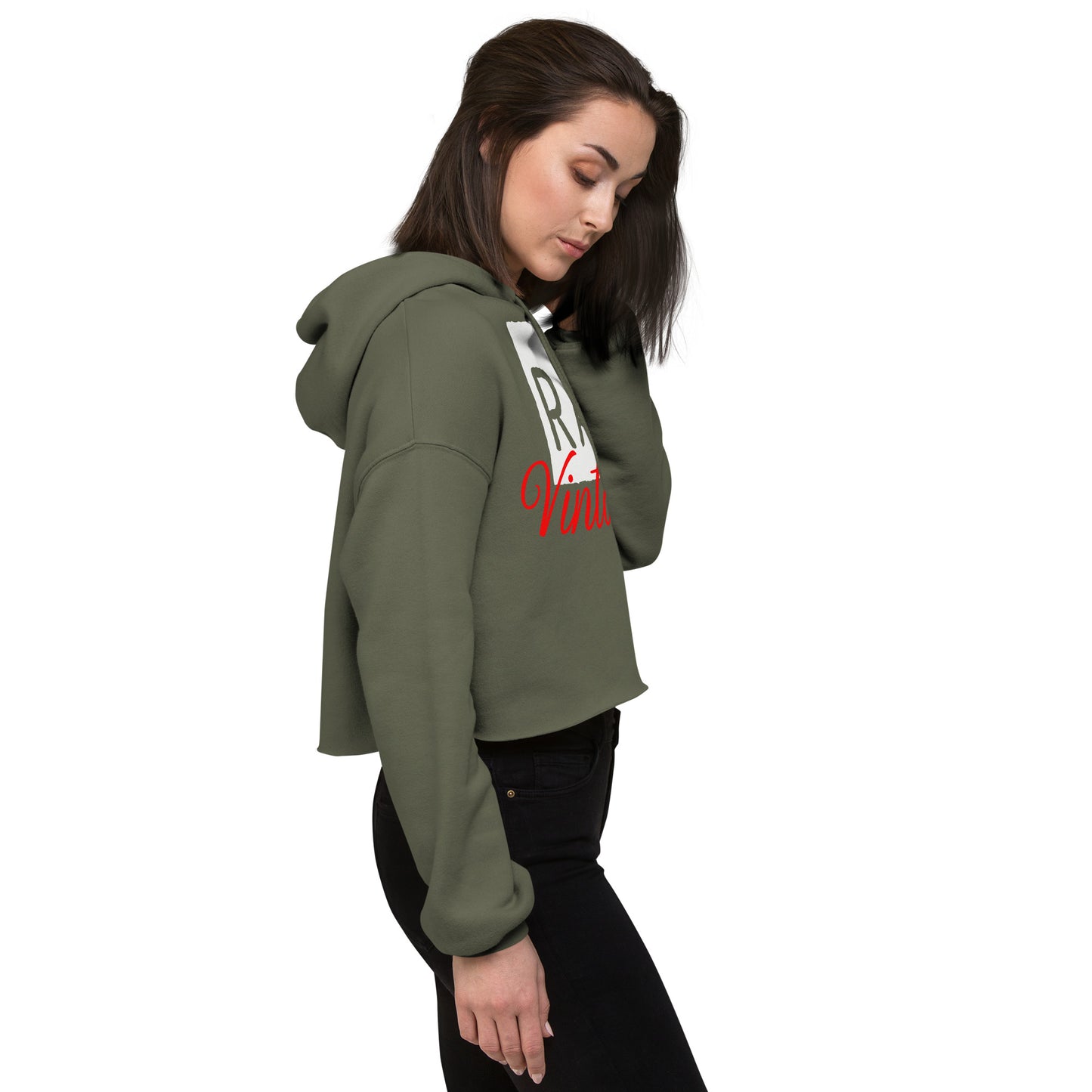 Raw Vintage | Drop Shoulder Raw Hem Women's Cropped Hoodie | Been Dope Supply